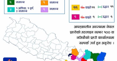 भूकम्पबाट नेपालमा १३ जना घाइते