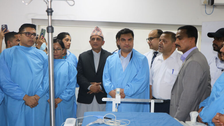 भरतपुर अस्पतालमा मुटुको उपचारका लागि क्याथ ल्याबको उद्घाटन, जलनको पनि उपचार सुरु